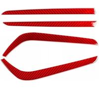 BTFWM For Crv 2017 2021 Red Carbon Fiber Fog Light Eyelid Molding Trim Strips Front Rear Left Right, Exterior Car Accessories Direct Replac Bumper Grille Insert