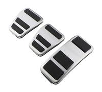 BTFWM For Fiesta, MK8 2013-2023, for Ecosport, 2012-2023 2019-2023 Stainless Steel Car Pedal Pads Cover MT AT Foot Car Pedal Cover Protector(Black MT)