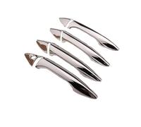 BTFWM for Hyundai, for Elantra, 2012-2016 Car Front Rear Door Grab Handle Inserts Cover Protection Catch Cap Stickers Chrome Carbon Fiber Car Exterior Door Handle Cover(Silver)