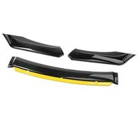 BTFWM For Mazda, Car Front Bumper Lip Spoiler Body Kit Decorative Bumper Canard Lip Splitter Sedan Width Below 176cm Spoiler Front Bumper Splitter(BLACK Black Yellow)