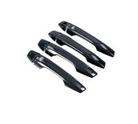 BTFWM for Mitsubishi, Eclipse Cross 2018~2023 Accessories Chrome Carbon Fiber Door Handle Cover Trim Car Styling 3D Stickers 2021 2022 Car Exterior Door Handle Cover(Black 4handle 2buttons-01)