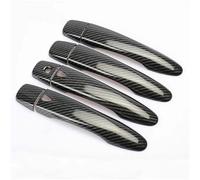BTFWM for Renault, Kadjar 2015-2020 Carbon Fiber Chrome Door Handle Cover Catch Cap Trim MOLDING Car Exterior Door Handle Cover(Black 2 Buttons)