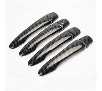 BTFWM for Renault, Kadjar 2015-2020 Carbon Fiber Chrome Door Handle Cover Catch Cap Trim MOLDING Car Exterior Door Handle Cover(Black No Button)