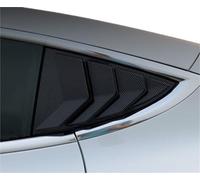 BTFWM For Tesla, Model3 Triangular Window Rear Window Shutter Carbon Fiber Decorative Patch Acceories car rear window decoration(Piano Black)