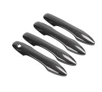 BTFWM For Toyota, for Corolla, Cross Hybrid 2023 Accessories XG10 2021 2022 Carbon Fiber Car Door Handle Cover Trim Auto Creativity Stickers Car Exterior Door Handle Cover(Black 4handle 1 Keyhole)