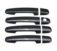 BTFWM for Toyota, Vios/Yaris 3rd Generation XP150 2013-2021 Chrome/Carbon LHD Car Door Handle Cover Protection Stickers Car Exterior Door Handle Cover(Carbon No Smart)