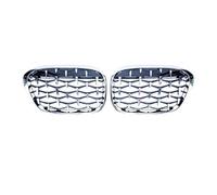 BTFWM Geetha Car Diamond Front Grille Racing Grill, for BMW, for X1 F48 F49 2016 2017 2018 2019 Meteor Style Grills Car Styling Parts Bumper Cooling Grille (Size : Full Silver)