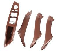 BTFWM Interior Handle Inner Door Armrest Panel Pull Trim Cover, for BMW, 5 Series F10 F11 Red Brown Beige Black Left Hand Drive LHD Car Interior Door Pull Handle(Red-Brown-4pcs)