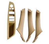 BTFWM Left Hand Drive LHD, for BMW, 5 Series F10 F11 Gray Beige Black Car Interior Inner Door Handle Panel Pull Trim Cover 51417225858 Car Interior Door Pull Handle(Beige-4Pcs)