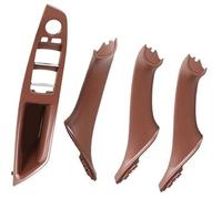 BTFWM Left Hand Drive LHD, for BMW, 5 Series F10 F11 Gray Beige Black Car Interior Inner Door Handle Panel Pull Trim Cover 51417225858 51417225852 Car Interior Door Pull Handle(Red-Brown-4PCS)