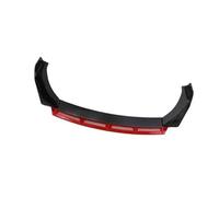 BTFWM Protector 3PCS Carbon Fiber/Black/Red Car Front Bumper Splitter Lip Sports Style Diffuser Spoiler, for Peugeot, Spoiler Front Bumper Splitter(BLACK Black and red)