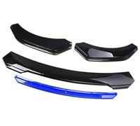 BTFWM Protector Car Front Bumper Lip Body Kit Spoiler Decorative Strip Bumper Canard Lip Splitter Exterior Parts, for Jetta, Spoiler Front Bumper Splitter(BLACK Bright Black Blue)