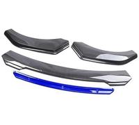 BTFWM Protector Car Front Bumper Lip Body Kit Spoiler Decorative Strip Bumper Canard Lip Splitter Exterior Parts, for VOLVO, Spoiler Front Bumper Splitter(BLACK Carbon Blue)