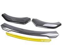 BTFWM Protector Car Front Bumper Lip Body Kit Spoiler Decorative Strip Bumper Canard Lip Splitter Exterior Parts, for Jetta, Spoiler Front Bumper Splitter(BLACK Carbon Yellow)