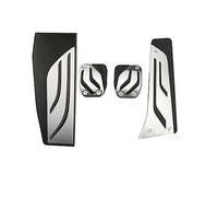 BTFWM Stainless Steel Car Fuel Brake Pedals Pedal Cover, for, 3 M3 X3 X4 X5 X6 F20 F30 E34 E39 E70 E71 E90 E46 GT3 LHD Foot Car Pedal Cover Protector(Black AT WITHOUT REST)