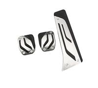 BTFWM Stainless Steel Car Fuel Brake Pedals Pedal Cover, for, 3 M3 X3 X4 X5 X6 F20 F30 E34 E39 E70 E71 E90 E46 GT3 LHD Foot Car Pedal Cover Protector(Black MT WITHOUT REST)