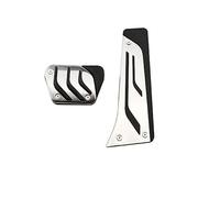 BTFWM Stainless Steel Car Fuel Brake Pedals Pedal Cover, for, 3 M3 X3 X4 X5 X6 F20 F30 E34 E39 E70 E71 E90 E46 GT3 LHD Foot Car Pedal Cover Protector(Black MT WITH REST)