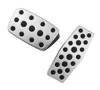 BTFWM Stainless Steel Pedal Pads Cover MT AT, for Chevrolet, for Cruze, Sedan Hatchback, for Opel, Mokka 2013-2015 ASTRA J Insignia LHD Foot Car Pedal Cover Protector(Black AT 2PCS)