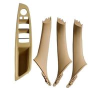 BTFWM Top ABS Armrest Interior Doors Handle Panel Pull Trim LHD, for BMW, 5 Serie F10 F11 520i 528i 525d 535i Black Beige 51417225858 Car Interior Door Pull Handle(Beige-4Pcs)