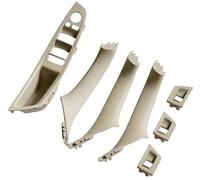 BTFWM Top ABS Armrest Interior Doors Handle Panel Pull Trim LHD, for BMW, 5 Serie F10 F11 520i 528i 525d 535i Black Beige 51417225858 Car Interior Door Pull Handle(Beige-White-7Pcs)