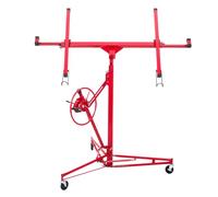 BTGGG 11FT Heavy Duty Plasterboard Lifter Drywall Lifter with Wheels, Hoist Panel Plaster Board Lift (Red)