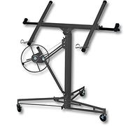 BTGGG 11FT Heavy Duty Plasterboard Lifter Drywall Lifter with Wheels, Hoist Panel Plaster Board Lift (Black)