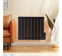 BTGGG 1200W Electric Oil Filled Radiators Wall Mounted Electric Heater 8 Fins Energy Efficient Electric Radiators with 7 Days/24H Timer and Thermostat,LED Display & Safe Lock for Home Use,Black