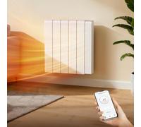 BTGGG 1500W Electric Radiator Wall Mounted Electric Heater Energy Efficient Ceramic Heater with WIFI & 7 Days/24H Timer and Thermostat,LCD Touch Screen,4 Smart Modes,Window Opening Detection,White