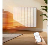BTGGG 2000W Electric Radiator Wall Mounted Electric Heater Energy Efficient Ceramic Heater with WIFI & 7 Days/24H Timer and Thermostat,LCD Touch Screen,4 Smart Modes,Window Opening Detection,White