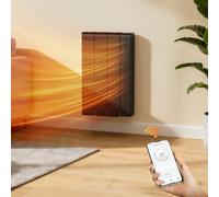 BTGGG 700W Electric Radiator Wall Mounted Electric Heater Energy Efficient Ceramic Heater with WIFI & 7 Days/24H Timer and Thermostat,LCD Touch Screen,4 Smart Modes,Window Opening Detection,Black