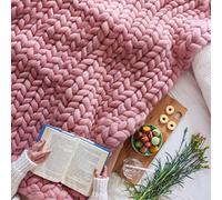 BTGGG Chunky Handmade Soft Sofa Bed Blanket,Super Thick Knitted Blanket Soft Warm Sleeping Mat Stretch Sofa Bed Chair Blanket