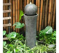 BTGGG Garden Ornaments Outdoor Water Feature Garden Water Fountain Feature with LED Light BS Approved Waterfall Fountain Garden Decor, Power Cord 5 Metres UK Plug