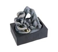 BTGGG Indoor Water Fountain Arched Rockery Indoor Water Feature with with LED Light, Lifelike Layered Rockery Table Top Waterfall for Meditation Relaxation Home Decoration, 3 Pin UK Plug Included