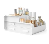 BTGGG Makeup Organiser Cosmetics Skincare Storage with Drawers Beauty Organiser for Vanity Jewelry Organizer Multifuctional Make Up Storage Box for Dressing Table Bedroom Bathroom, White