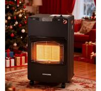 BTGGG Portable Gas Heater 4.2kw Calor Gas Heaters Indoor,Infrared Heating & Electric Ignition Mode Gas Heaters with Wheels comes with Free Hose and Regulator for Home Outdoor,Black(42 x 30 x 73cm)