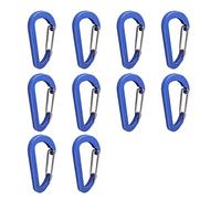 Btgghytr 10Pcs D-Shaped Carabiner Hook Heavy Duty Aluminum-Alloy Spring Carabiner Clip for Backpack Camping Hiking