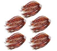 Btgghytr 5 Bundles Silicone Skirts for Rubber Fishing Bass Lures 88 Strands Fishing Accessories