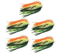 Btgghytr 5 Bundles Silicone Skirts for Rubber Fishing Bass Lures 88 Strands Fishing Accessories
