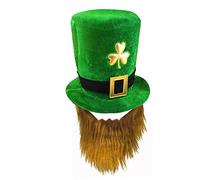 Btgghytr Adult Irish Yellow Beard Hat Bucket Hat Woman Ladies Hats Carnivals Halloween Christmas Party Dress Up Costume Set
