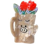 Btgghytr Cartoon Animal Acetate Hair Clip Strong Grip Claw Clip Student Hair Claw for Kids Hair Styling Clips for Women and Girls