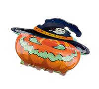 Btgghytr Hair Claw Clips Halloween Theme Glowing in Dark Hair Claw Pumpkin Hair Catch Barrettes Strong Hairpin Hair Styling Clips for Women and Girls