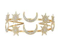 Btgghytr Headband for Women Girls Bohemian Six Pointed Star Rhinestones Star Hairband Party Headband Bridal Wedding Headwear Summer Vacations Crownpieces Cute Hairband Hair Accessories