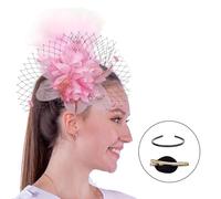 Btgghytr Headband for Women Girls Feather Hair Clip Cocktails Elegant Flower Headwear for Girl Hair Headwear Roaring 1920s Flapper Hair Clip Cute Hairband Hair Accessories