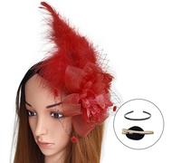 Btgghytr Headband for Women Girls Feather Hair Clip Cocktails Elegant Flower Headwear for Girl Hair Headwear Roaring 1920s Flapper Hair Clip Cute Hairband Hair Accessories