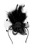Btgghytr Headband for Women Girls Feather Hair Clip Cocktails Elegant Flower Headwear for Girl Hair Headwear Roaring 1920s Flapper Hair Clip Cute Hairband Hair Accessories