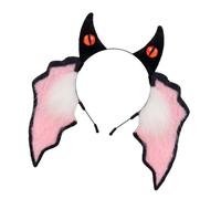 Btgghytr Headband for Women Girls, Handmade Plush Bat Ear Headbands Soft Fuzzy Hair Accessory for Kids Halloween