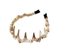 Btgghytr Headband for Women Girls, Stone Hair Hoops Crystal Teeth Headbands for Crowns Modern Hairs Accessory Acrylic