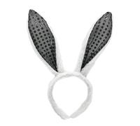 Btgghytr Headband for Women Girls Sweet Girls Rabbit Ear Hair Hoop Easter Party Costume Long Ears Rabbit with Blingbling Sequins Masquerade Prom Cute Hairband Hair Accessories