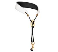 Btgghytr Leather Saxophone Neck Strap Adjustable Soft Shoulder Harness Padded Professional Sax Shoulder Harness Stress