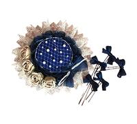 Btgghytr Princess Sweet Hat Handmade Pearl Inlay Top Sweet Japanese Sister Bowknot Straw for Head Accessory